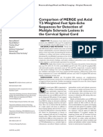 Comparison of MERGE and Axial T2-Weighted Fast Spin-Echo Sequences For Detection of Multiple Sclerosis Lesions in The Cervical Spinal Cord