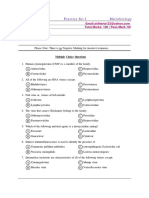 Microbiology Practice Test I