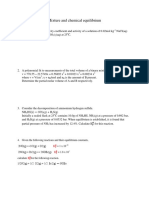 Mixture and Chemical Equilibrium