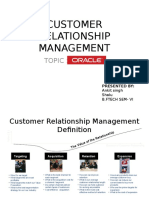 Customer Relationship Management: Topic