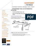 Information On Bridge Cranes, Overhead Cranes, Single Girder Cranes, Double Girder Cranes, Top Running Cranes and Under Running Cranes PDF