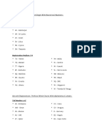 Aircraft Tail Numbers Which Begin With Numerical Numbers:: Registration Prefixes 3-6