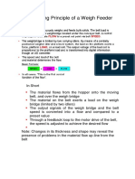 Operating Principle of A Weigh Feeder