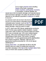 Adverse Event Natural Processes Floods Volcanic Eruptions Earthquakes Tsunamis