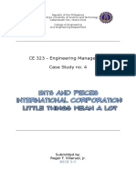 CE 323 - Engineering Management Case Study No. 4: Submitted By: Roger F. Villaruel, JR