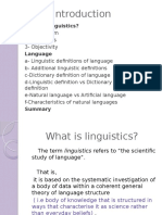 Linguistics Cours 1st Year