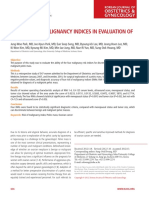 Four Risk of Malignancy Indices in Evaluation of Pelvic Masses