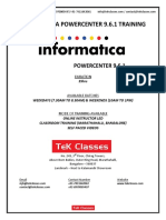 Informatica Powercenter Training Course Content PDF