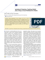 Introduction To Computational Chemistry Teaching Hückel Molecular Orbital Theory Using An Excel