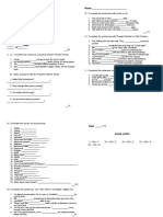 TEST Module 3 & 4 Angliski