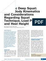 Dynamic Deep Squat Lower-Body Kinematics and Considerations Regarding Squat Technique, Load Position, and Heel Height