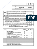 Syllabus - 15EC202 Electronic Circuits