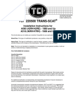 TCI 220500 TRANS-SCAT: Installation Instructions For A500 (42RH/42RE) - 1989 and Up A518 (46RH/47RH) - 1989 and Up