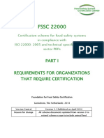 FSSC 22000: Requirements For Organizations That Require Certification