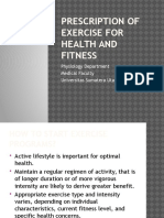 Prescription of Exercise For Health and Fitness