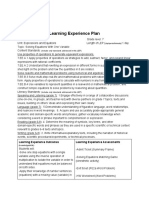 Learning Experience Plan: Day/period/minute)