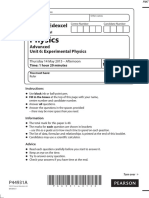 June 2015 (IAL) QP - Unit 6 Edexcel Physics A-Level