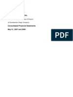 Cadillac Ventures Inc.: Consolidated Financial Statements May 31, 2007 and 2006