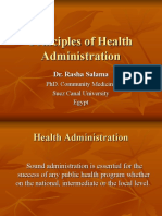 Principles of Health Admin