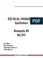 IEEE 802.3bj: 100GBASE-CR4 Specifications Minneapolis, MN May 2012