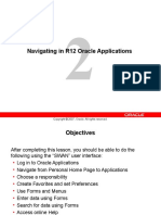 Navigating in R12 Oracle Applications