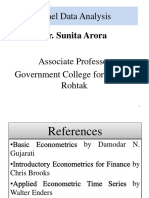 Panel Data Analysis Sunita Arora