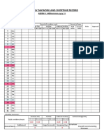 Time Sheet For Daily Work at MCS-TB1 2016