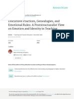 Discursive Practices, Genealogies, and Emotional Rules: A Poststructuralist View On Emotion and Identity in Teaching