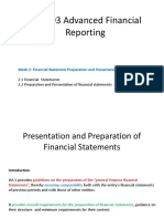 ACC803 Advanced Financial Reporting: Week 2: Financial Statement Preparation and Presentation