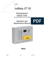 FireBeta XT SI Status Unit Operation & Maintenance Manual TM