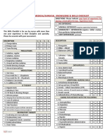 Medical-Surgical Nursing Knowledge &amp Skills Checklist