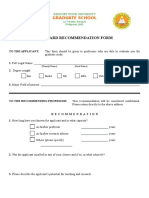 GS - Standard Recommendation Form