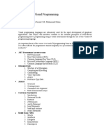 Course Outline For Visual Programming: Description