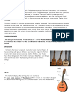 MUSICAL INSTRUMENTS Rondalla