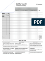 Lifestyle Challenge Grid With Notes