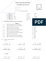 Golden Lampstand Grade School 3 Quarterly Test in Math 4