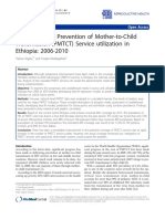 Analysis of The Prevention of Mother-to-Child Transmission (PMTCT) Service Utilization in Ethiopia: 2006-2010