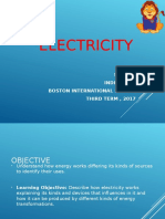 Electricity: Science Indicator I Boston International School Third Term, 2017