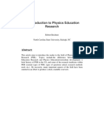 An Introduction To Physics Education Research