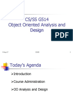 CS/SS G514 Object Oriented Analysis and Design: 9-Aug-17 Ooad 2