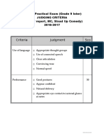 Reading Criteria