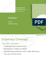 Databases: Topic 9: Database Design