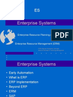 Enterprise Systems: Enterprise Resource Planning (ERP)