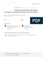 Solid-State Recycling of Aluminium Alloy Swarf Through Cold Profile Extrusion and Cold Rolling