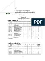 First Semester: Faculty of Engineering Department of Mechanical Engineering