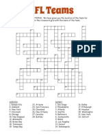 NFL Teams Crossword