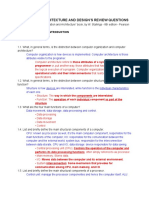 REVIEW QUESTIONS - Computer Architecture and Organization 