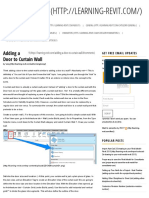 Adding A Door To Curtain Wall - LEARNING REVIT