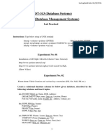 Databse Systems (Lab Manual) COT-313 and IT-216