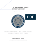 Washoe County District Attorney Releases Report On 2015 Deputy-Involved Shooting